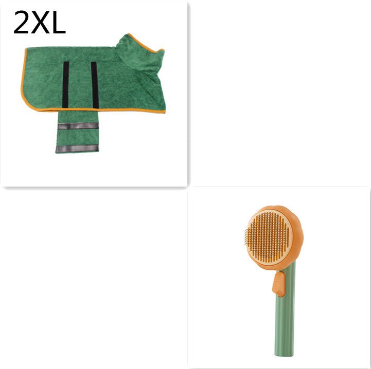 STORAZONE Pet Accessories Green Green 2XL New Pet Cat Brush Hot Selling Hand-held Steel Wire Self-cleaning Comb Looper For Hair Removal