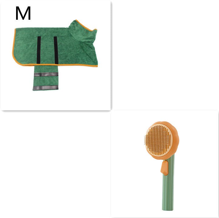 STORAZONE Pet Accessories Green Green M New Pet Cat Brush Hot Selling Hand-held Steel Wire Self-cleaning Comb Looper For Hair Removal