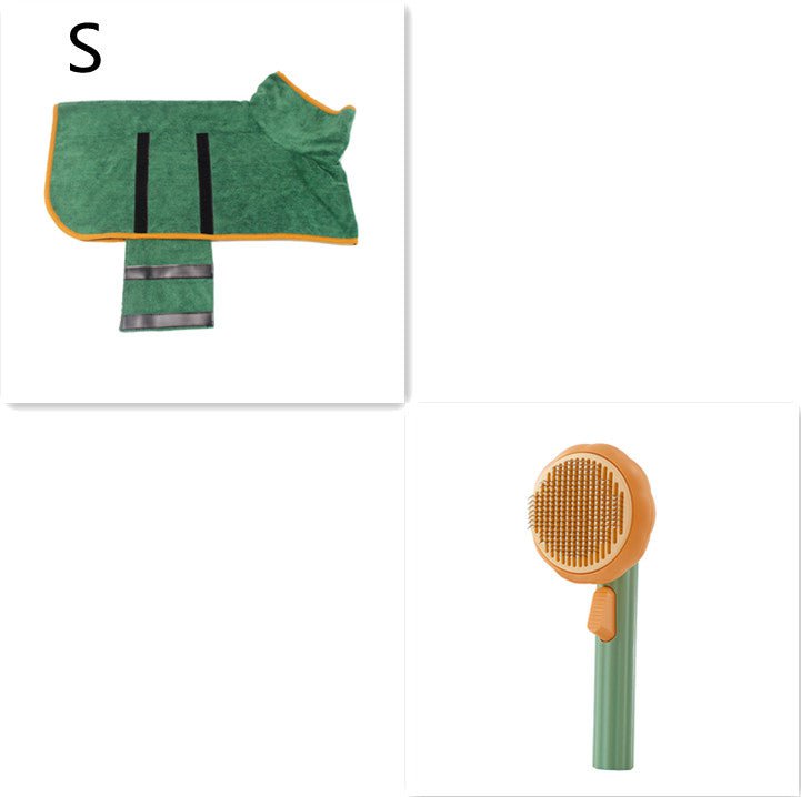 STORAZONE Pet Accessories Green Green S New Pet Cat Brush Hot Selling Hand-held Steel Wire Self-cleaning Comb Looper For Hair Removal