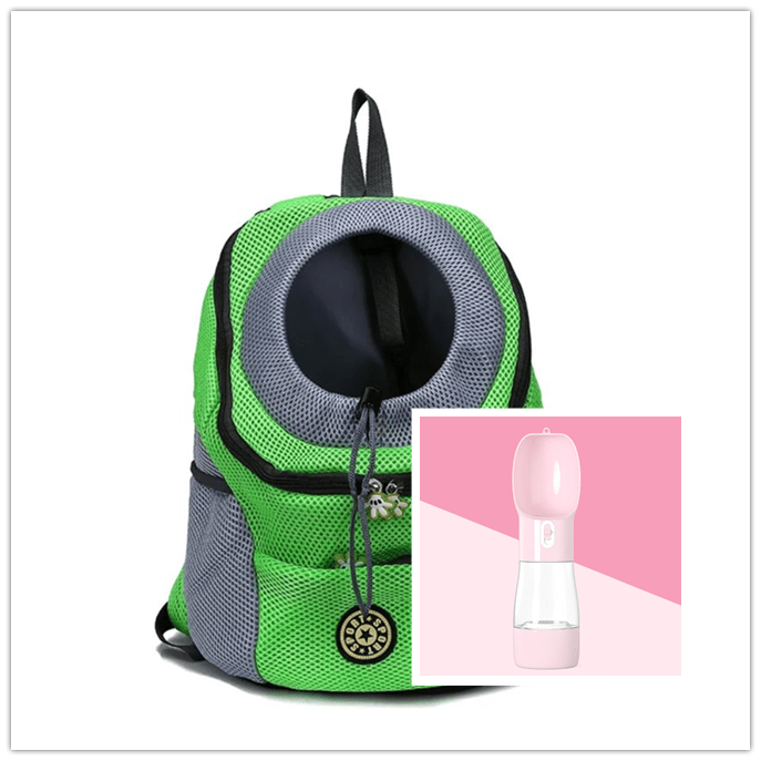 STORAZONE Pet Accessories Green pink / L Pet Dog Carrier Carrier For Dogs Backpack Out Double Shoulder Portable Travel Outdoor Carrier Bag Mesh