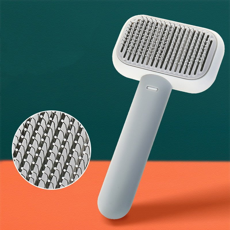 STORAZONE Pet Accessories Grey New Pet Cat Dog Hair Brush Hair Massage Comb Open-Knot Brush Grooming Cleaning Tool Stainless Steel Comb