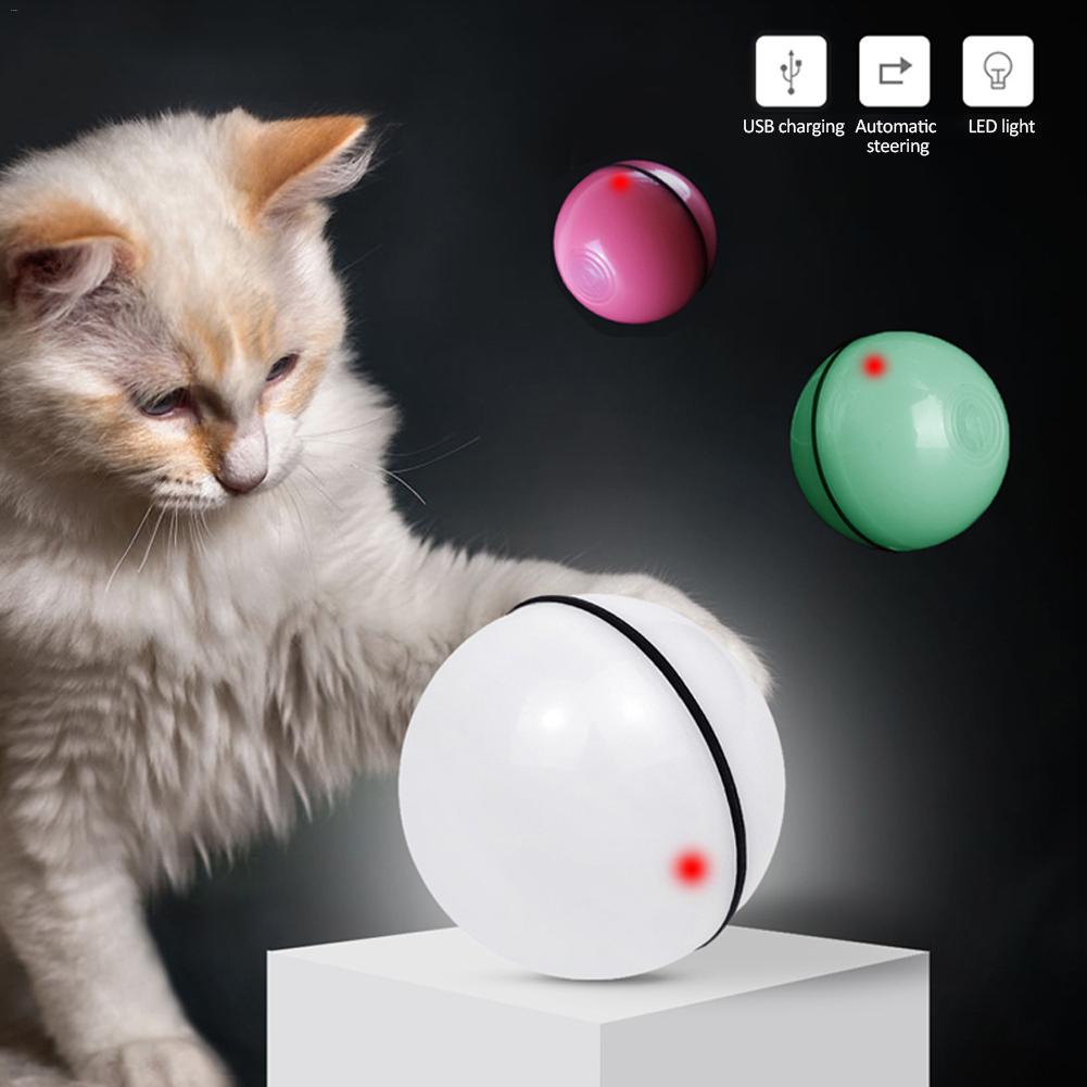 STORAZONE Pet Accessories LED Laser Electronic Rolling Pet Funny Cat Toy Ball