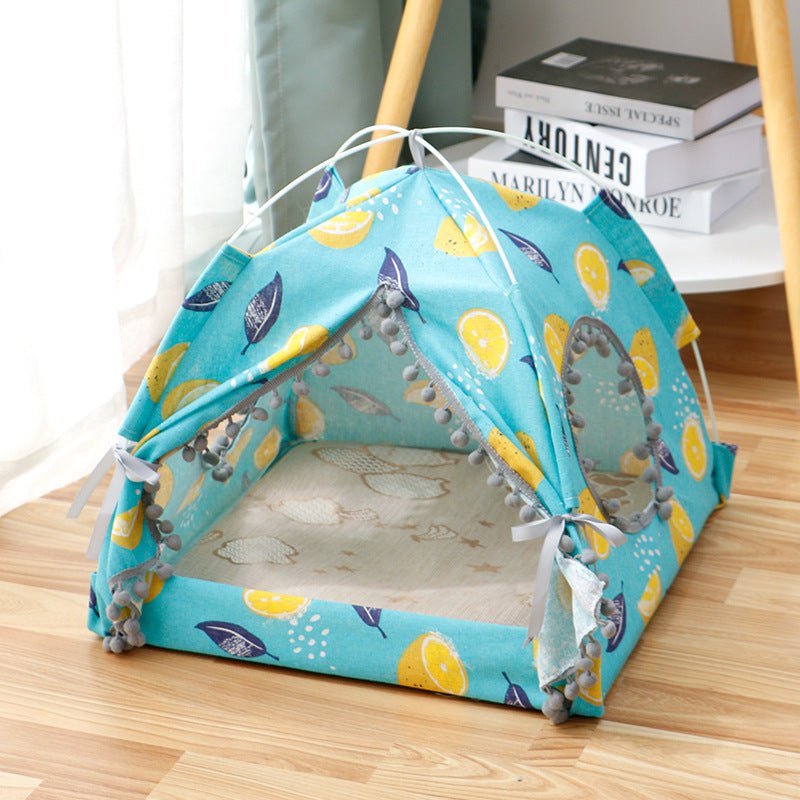 STORAZONE Pet Accessories Lemon / L Cat Tent Cat Cat House Enclosed Pet Bed