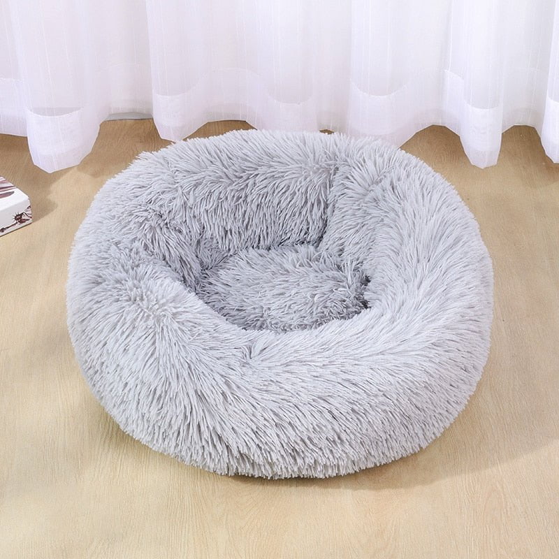 STORAZONE Pet Accessories Light Gray / 40cm Dog Bed Super Soft Washable Long Plush Pet Kennel Deep Sleep Dog House Velvet Mats Sofa For Dog Basket Pet Cat Bed