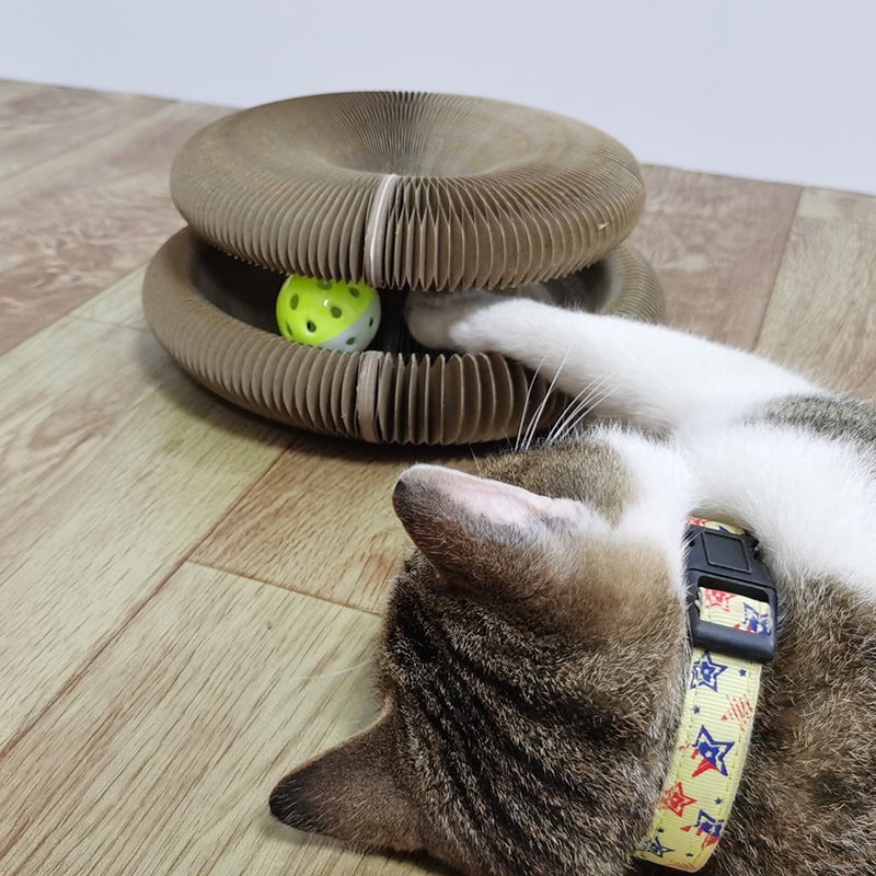 STORAZONE Pet Accessories Magic Organ Cat Scratchers 2 In 1 Funny Shaped Cat Scratching Board Foldable Convenient Recyclable Durable Cat Scratcher