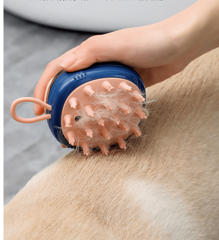 STORAZONE Pet Accessories New 2 In 1 Pet Cat Dog Cleaning Bathing Massage Shampoo Soap Dispensing Grooming Brush Pets Supplies