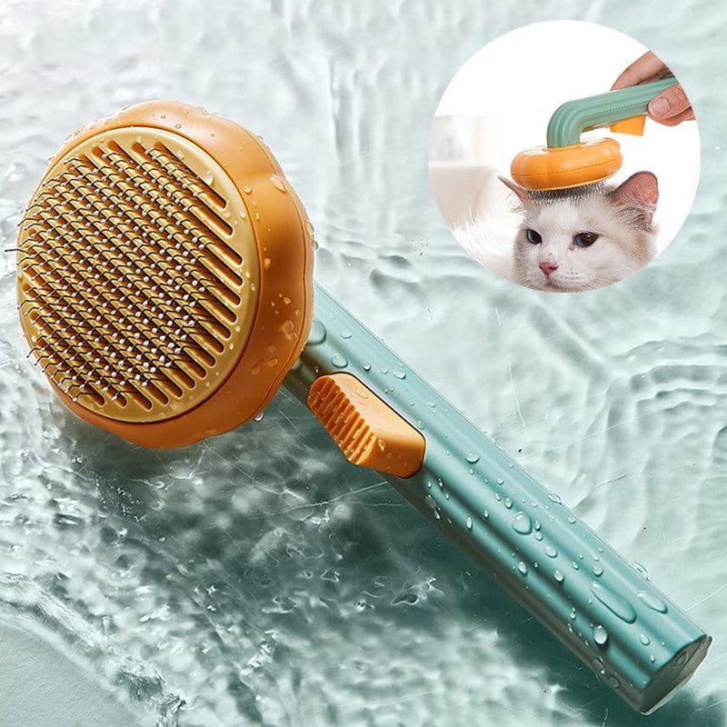 STORAZONE Pet Accessories New Pet Cat Brush Hot Selling Hand-held Steel Wire Self-cleaning Comb Looper For Hair Removal