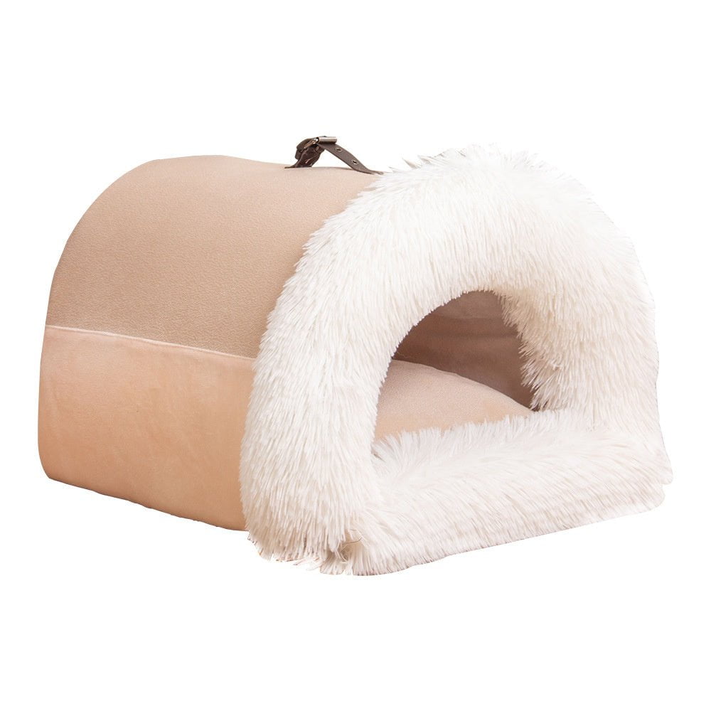 STORAZONE Pet Accessories New Splice Portable Pet Nest Portable Autumn And Winter Warm Dog Nest Moisture-proof Long Fur Cat Nest Cross Border Pet Nest