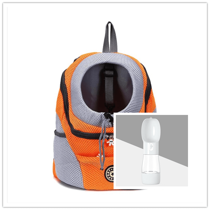 STORAZONE Pet Accessories Orange grey / L Pet Dog Carrier Carrier For Dogs Backpack Out Double Shoulder Portable Travel Outdoor Carrier Bag Mesh