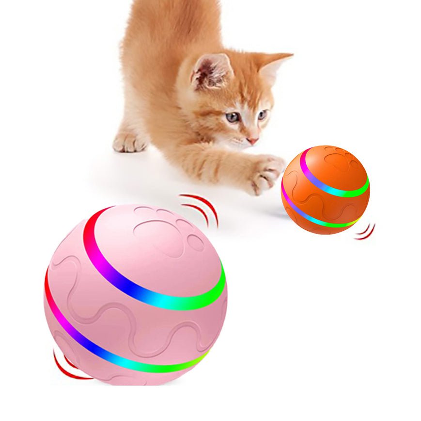 STORAZONE Pet Accessories Pet New Cat Wicked Ball Toy Intelligent Ball USB Cat Toys Self Rotating Ball Automatic Rotation Ball