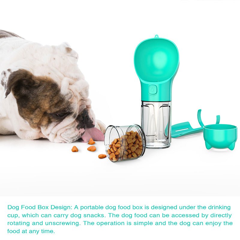 STORAZONE Pet Accessories Pet Water Bottle Feeder Bowl Garbage Bag Storage Portable Pet Outdoor Travel 3 In 1 Dog Water Bottle