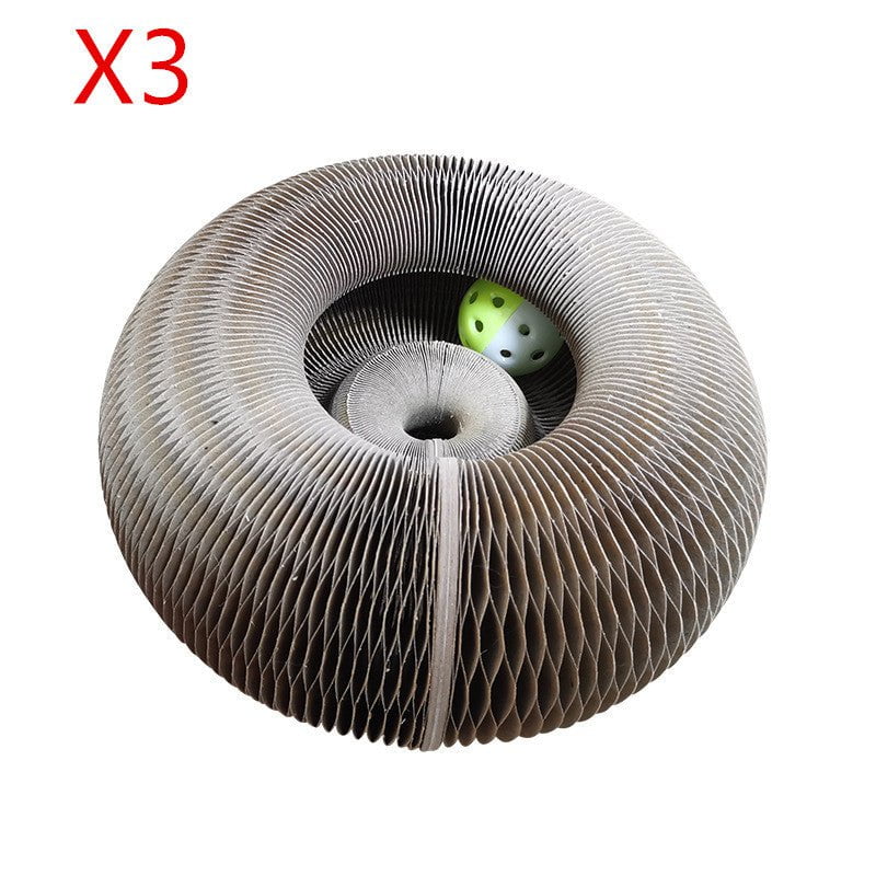 STORAZONE Pet Accessories Picture color / 24x24x10cm 3pcs Magic Organ Cat Scratchers 2 In 1 Funny Shaped Cat Scratching Board Foldable Convenient Recyclable Durable Cat Scratcher