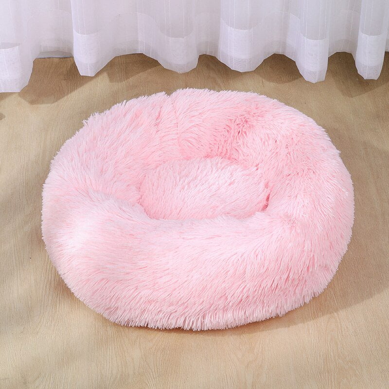 STORAZONE Pet Accessories Pink / 40cm Dog Bed Super Soft Washable Long Plush Pet Kennel Deep Sleep Dog House Velvet Mats Sofa For Dog Basket Pet Cat Bed
