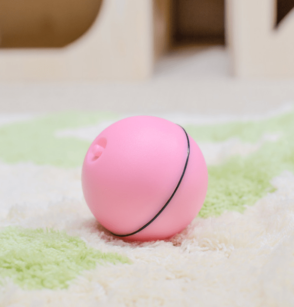 STORAZONE Pet Accessories Pink LED Laser Electronic Rolling Pet Funny Cat Toy Ball