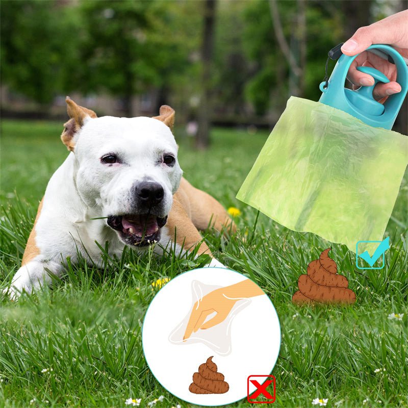 STORAZONE Pet Accessories Portable Lightweight Dog Pooper Scooper With Built-in Poop Bag Dispenser Eight-claw Shovel For Pet Toilet Picker Pet Products