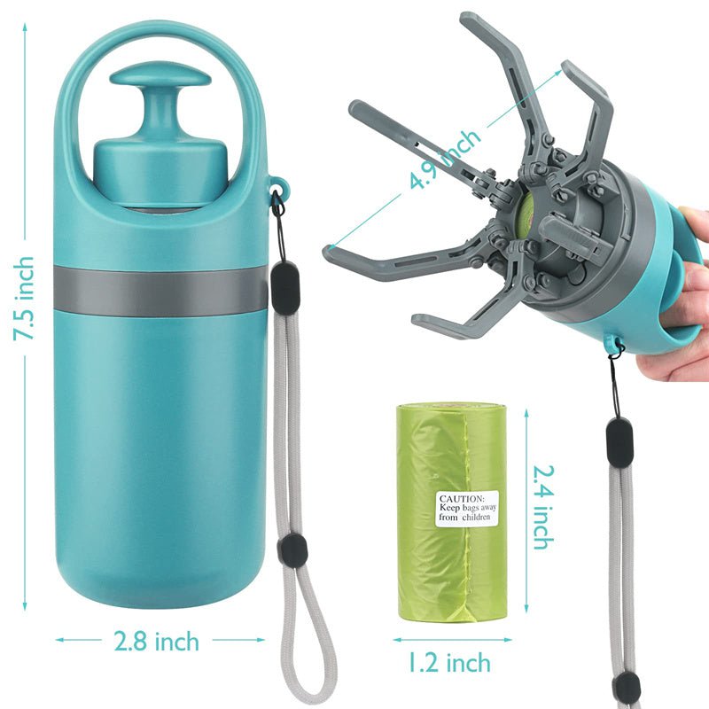 STORAZONE Pet Accessories Portable Lightweight Dog Pooper Scooper With Built-in Poop Bag Dispenser Eight-claw Shovel For Pet Toilet Picker Pet Products