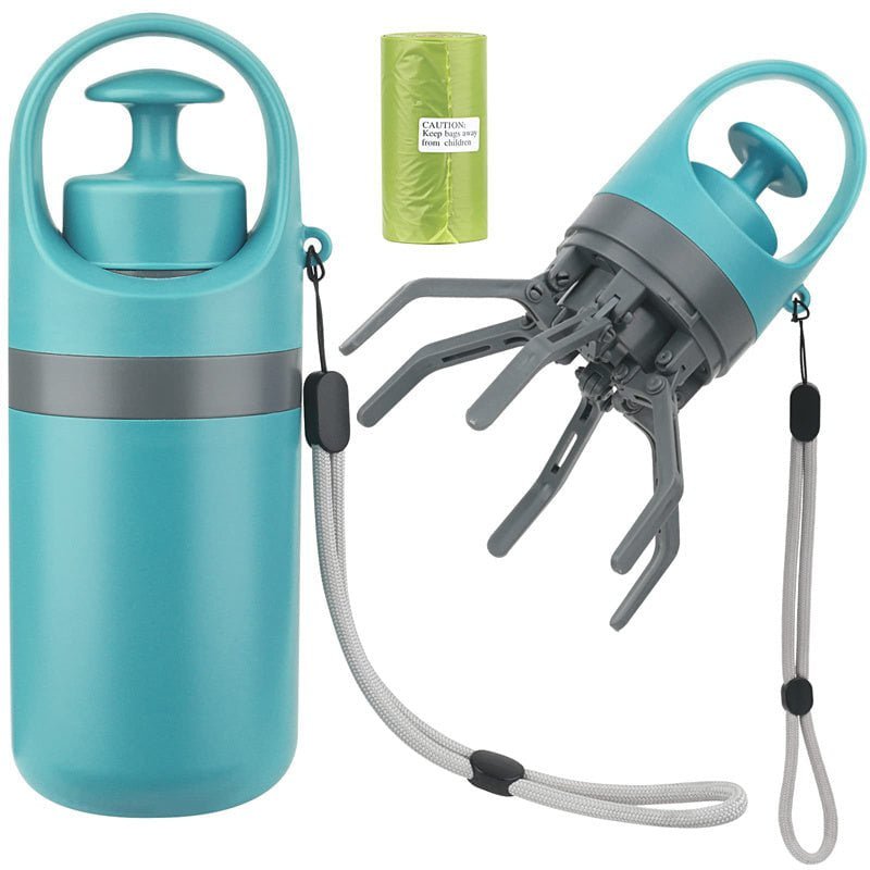 STORAZONE Pet Accessories Portable Lightweight Dog Pooper Scooper With Built-in Poop Bag Dispenser Eight-claw Shovel For Pet Toilet Picker Pet Products