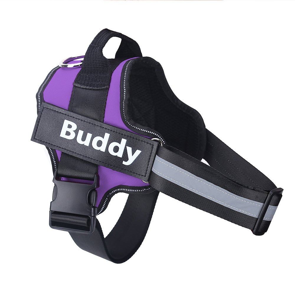 STORAZONE Pet Accessories Purple / Baby1 Personalized Dog Harness NO PULL Reflective Breathable Adjustable Pet Harness Vest For Small Large Dog Custom Patch Pet Supplies