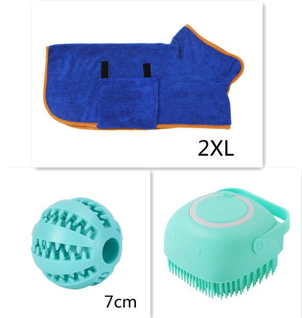 STORAZONE Pet Accessories Set1 / square Silicone Dog Bath Massage Gloves Brush Pet Cat Bathroom Cleaning Tool Comb Brush For Dog Can Pour Shampoo Dog Grooming Supplies