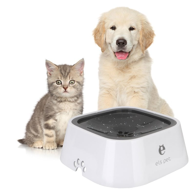 STORAZONE Pet care 1.5L Cat Dog Water Bowl Carried Floating Bowl Anti-Overflow Slow Water Feeder Dispenser Pet Fountain ABS&PP Dog Supplies