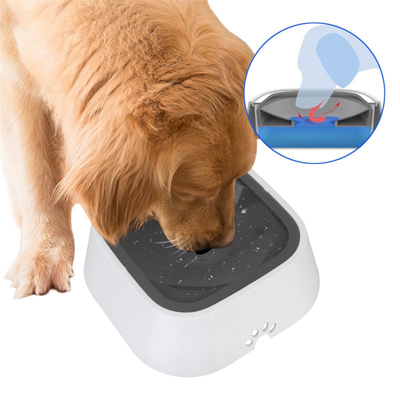 STORAZONE Pet care 1.5L Cat Dog Water Bowl Carried Floating Bowl Anti-Overflow Slow Water Feeder Dispenser Pet Fountain ABS&PP Dog Supplies