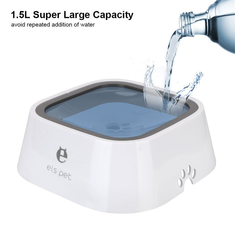 STORAZONE Pet care 1.5L Cat Dog Water Bowl Carried Floating Bowl Anti-Overflow Slow Water Feeder Dispenser Pet Fountain ABS&PP Dog Supplies