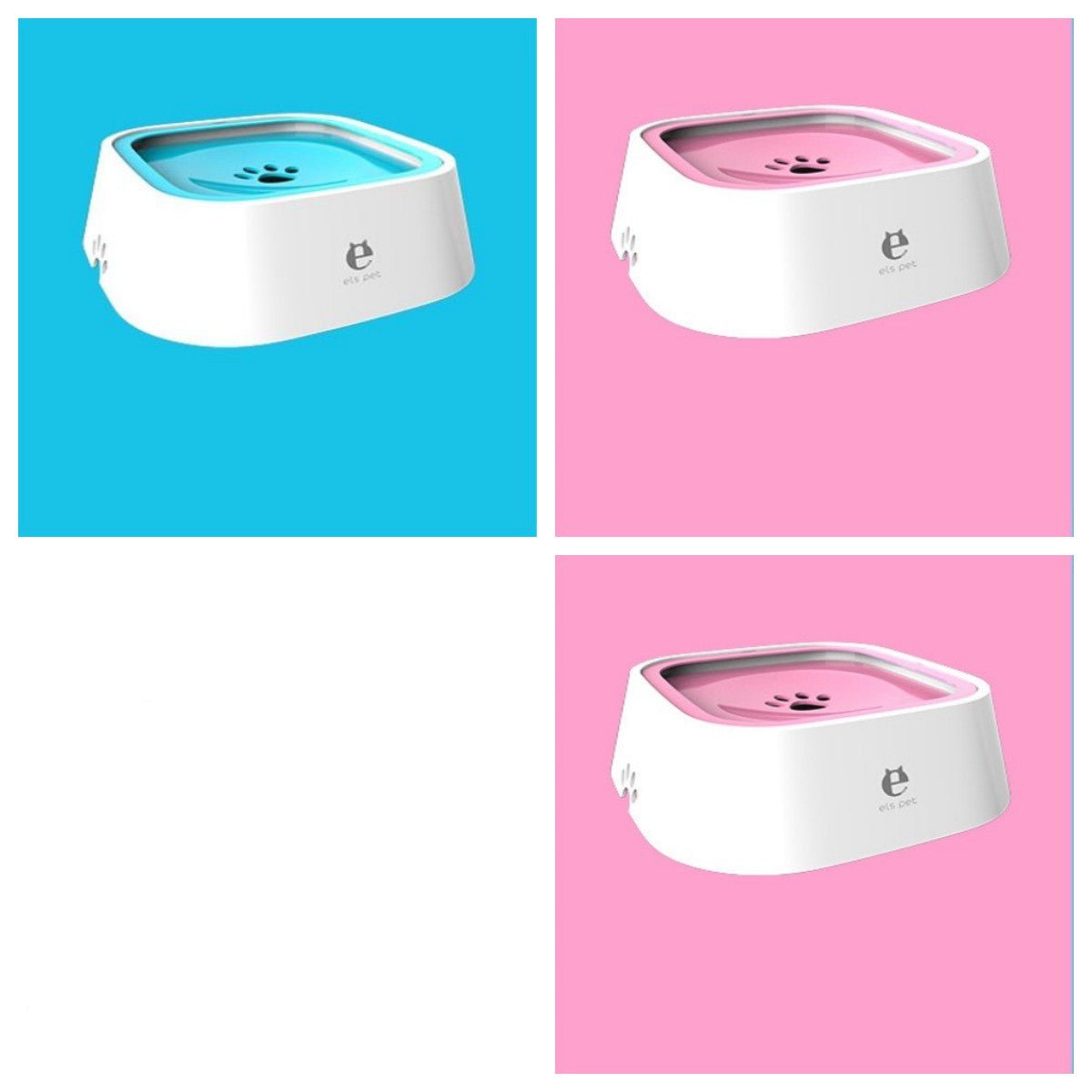 STORAZONE Pet care 1Blue2Pink 1.5L Cat Dog Water Bowl Carried Floating Bowl Anti-Overflow Slow Water Feeder Dispenser Pet Fountain ABS&PP Dog Supplies