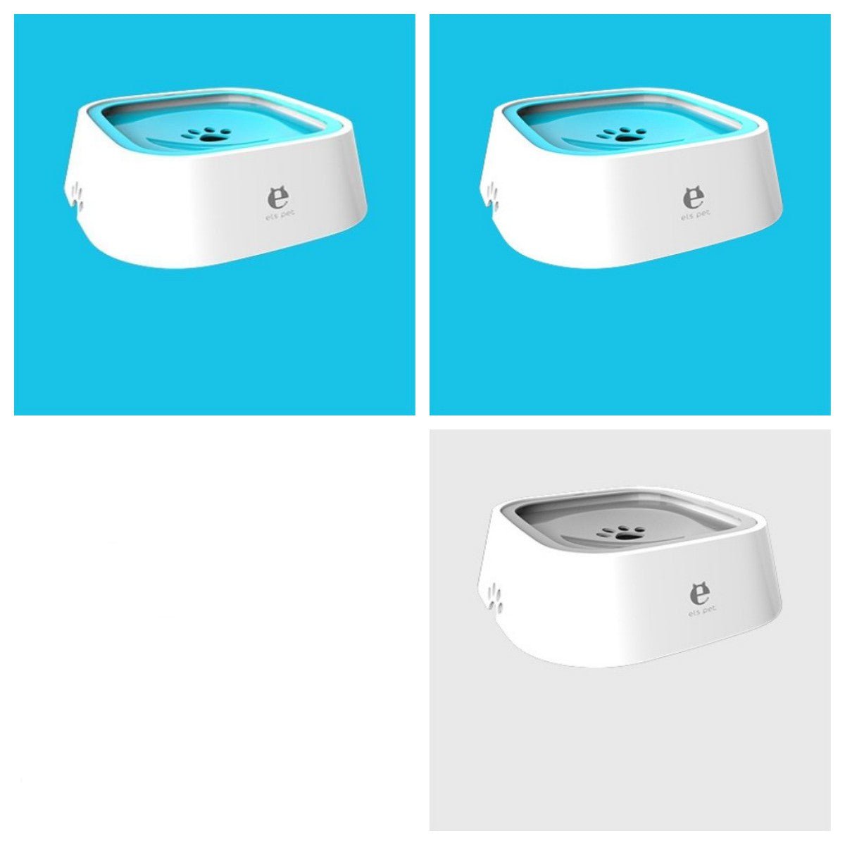 STORAZONE Pet care 2Blue1Grey 1.5L Cat Dog Water Bowl Carried Floating Bowl Anti-Overflow Slow Water Feeder Dispenser Pet Fountain ABS&PP Dog Supplies