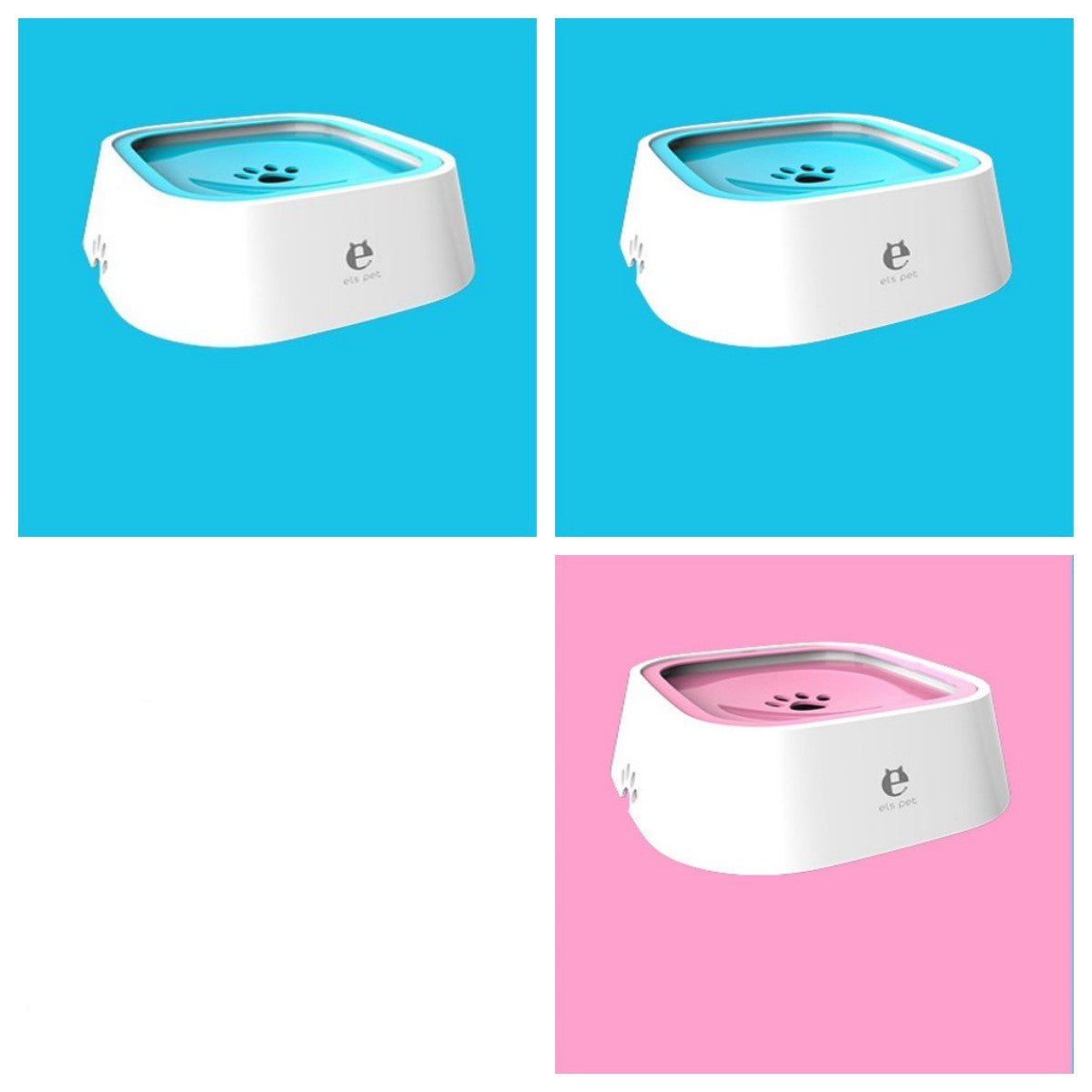 STORAZONE Pet care 2Blue1Pink 1.5L Cat Dog Water Bowl Carried Floating Bowl Anti-Overflow Slow Water Feeder Dispenser Pet Fountain ABS&PP Dog Supplies