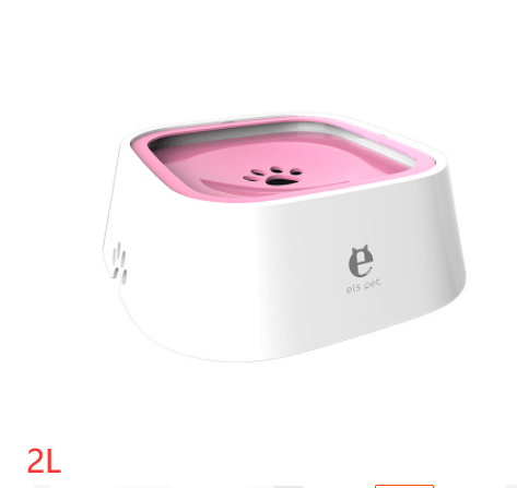 STORAZONE Pet care Pink 2L 1.5L Cat Dog Water Bowl Carried Floating Bowl Anti-Overflow Slow Water Feeder Dispenser Pet Fountain ABS&PP Dog Supplies