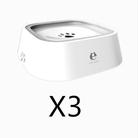 STORAZONE Pet care White 3pcs 1.5L Cat Dog Water Bowl Carried Floating Bowl Anti-Overflow Slow Water Feeder Dispenser Pet Fountain ABS&PP Dog Supplies