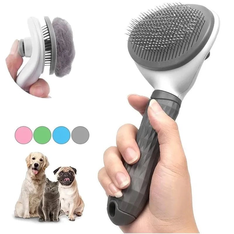 Storazone Pet Dog Brush Cat Comb Self Cleaning Pet Hair Remover Brush For Dogs Cats Grooming Tools Pets Dematting Comb Dogs Accessories