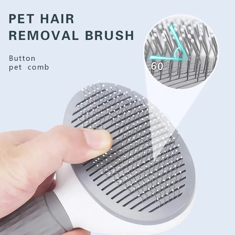 Storazone Pet Dog Brush Cat Comb Self Cleaning Pet Hair Remover Brush For Dogs Cats Grooming Tools Pets Dematting Comb Dogs Accessories