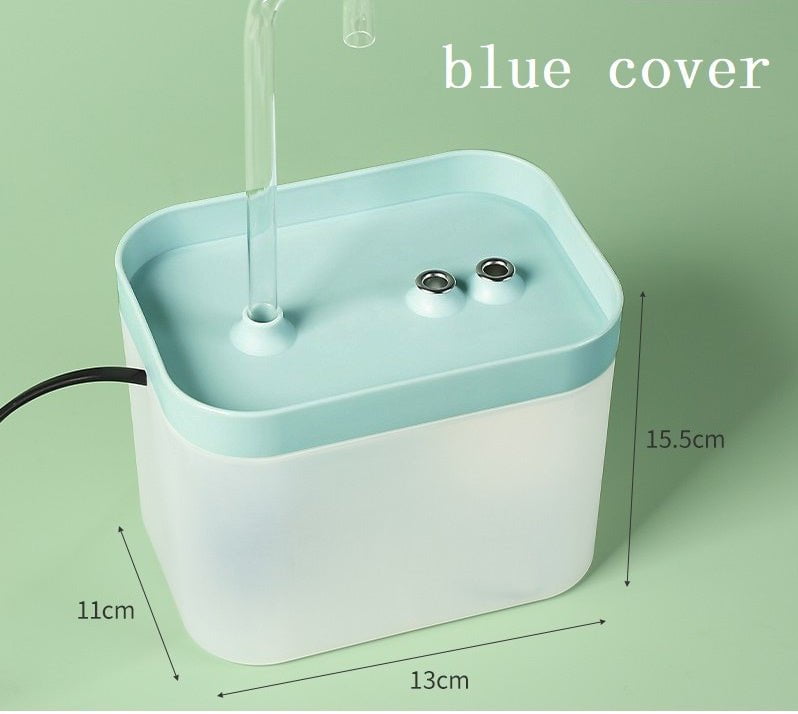 STORAZONE Pets Blue cover / EU plug Automatic Cat Water Fountain Auto Filter USB Electric Mute Cat Drinker Bowl 1.5L Recirculate Filtring Drinker For Cats Pet Water Dispenser