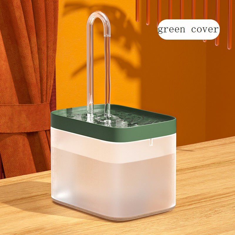 STORAZONE Pets Green cover / EU plug Automatic Cat Water Fountain Auto Filter USB Electric Mute Cat Drinker Bowl 1.5L Recirculate Filtring Drinker For Cats Pet Water Dispenser