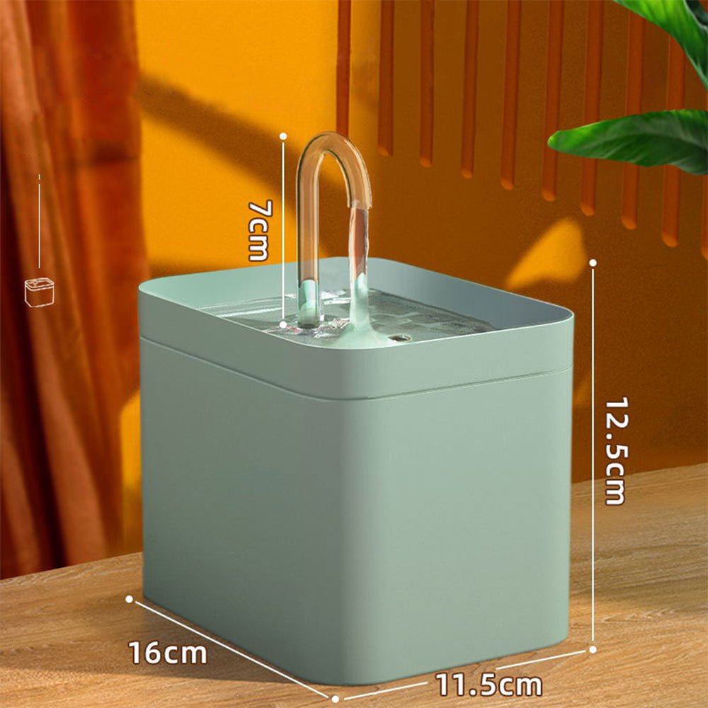 STORAZONE Pets Light green / EU plug Automatic Cat Water Fountain Auto Filter USB Electric Mute Cat Drinker Bowl 1.5L Recirculate Filtring Drinker For Cats Pet Water Dispenser