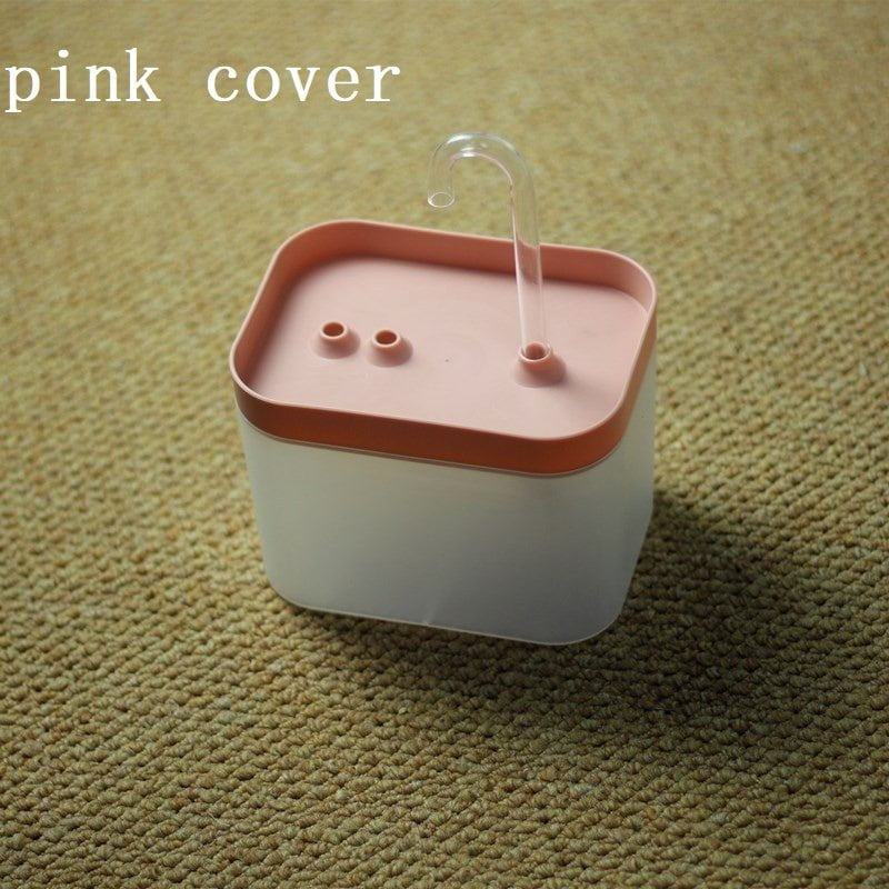 STORAZONE Pets Pink cover / EU plug Automatic Cat Water Fountain Auto Filter USB Electric Mute Cat Drinker Bowl 1.5L Recirculate Filtring Drinker For Cats Pet Water Dispenser