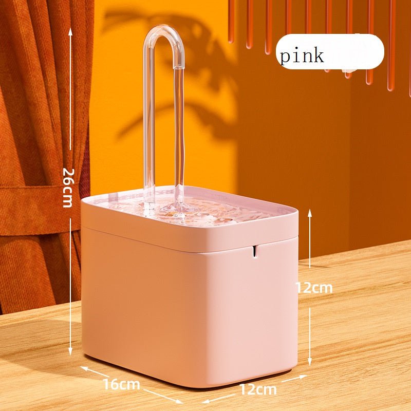 STORAZONE Pets Pink / EU plug Automatic Cat Water Fountain Auto Filter USB Electric Mute Cat Drinker Bowl 1.5L Recirculate Filtring Drinker For Cats Pet Water Dispenser