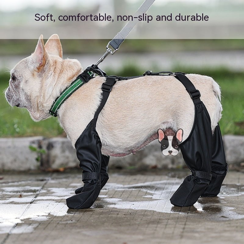 STORAZONE Pets Waterproof Dog Shoes Adjustable Dog Boots Pet Breathbale Shoes For Outdoor Walking Soft French Dog Shoes Pets Paws Protector Pet Products