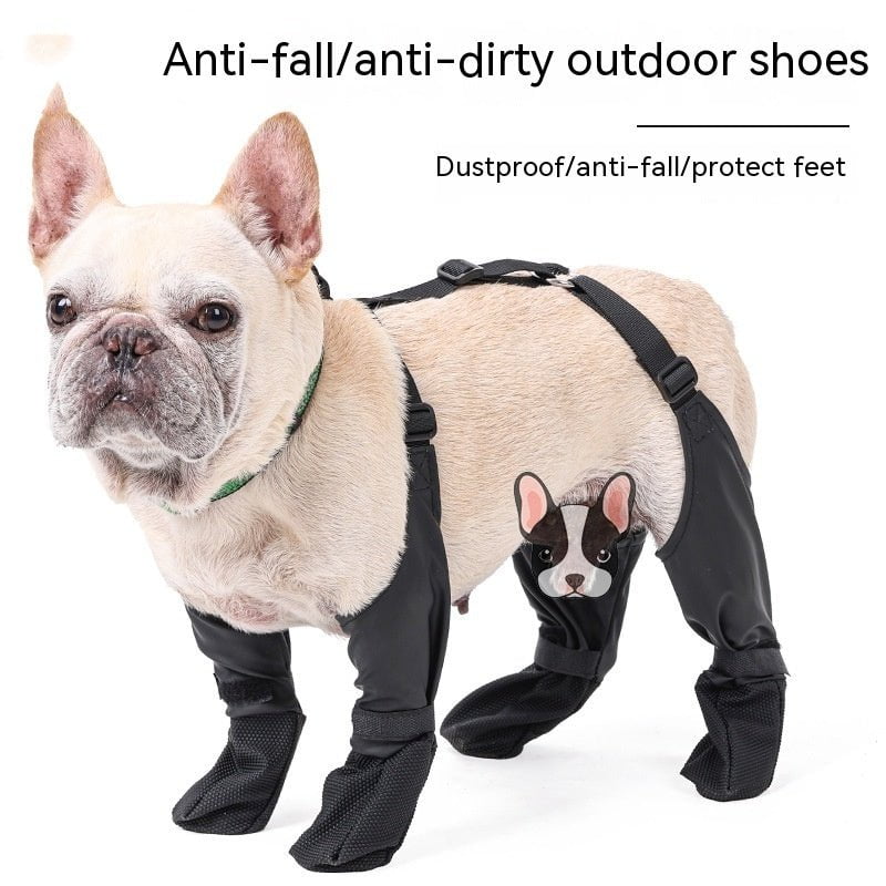 STORAZONE Pets Waterproof Dog Shoes Adjustable Dog Boots Pet Breathbale Shoes For Outdoor Walking Soft French Dog Shoes Pets Paws Protector Pet Products