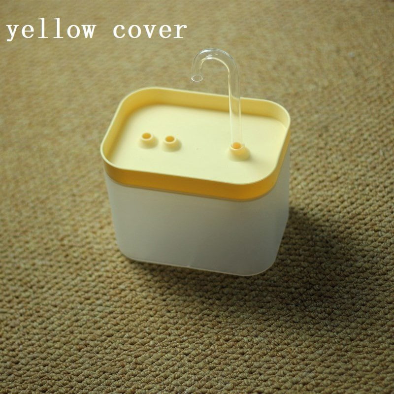 STORAZONE Pets Yellow cover / EU plug Automatic Cat Water Fountain Auto Filter USB Electric Mute Cat Drinker Bowl 1.5L Recirculate Filtring Drinker For Cats Pet Water Dispenser