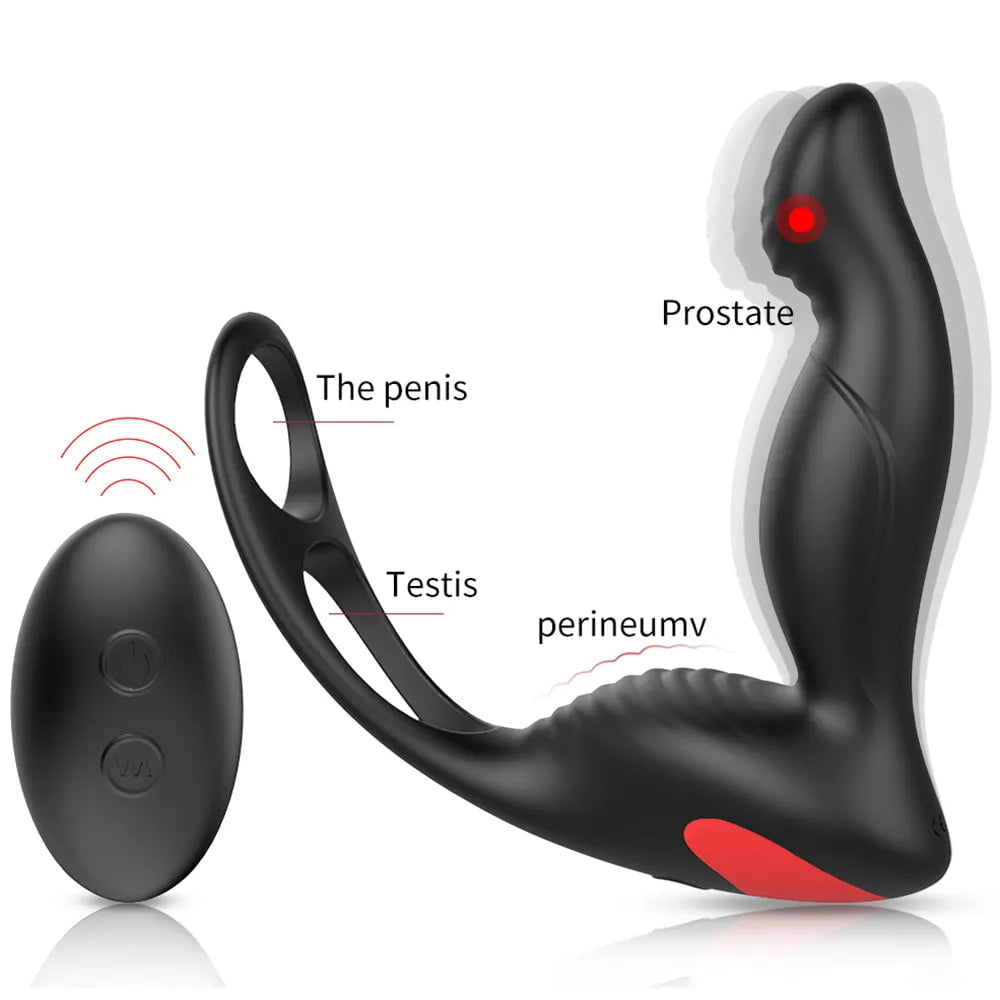 Storazone PHANXY Male Prostate Massage Vibrator Anal Plug Silicone Waterproof Massager Stimulator Butt Delay Ejaculation Ring Toy For Men