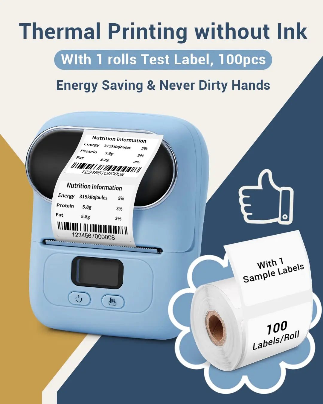 Storazone Phomemo M110 Thermal Wireless Label Printer Sticker Mini Printer Barcode Bluetooth Label Maker Price Tag Printers Free APP