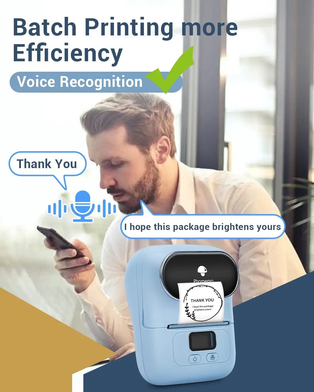 Storazone Phomemo M110 Thermal Wireless Label Printer Sticker Mini Printer Barcode Bluetooth Label Maker Price Tag Printers Free APP
