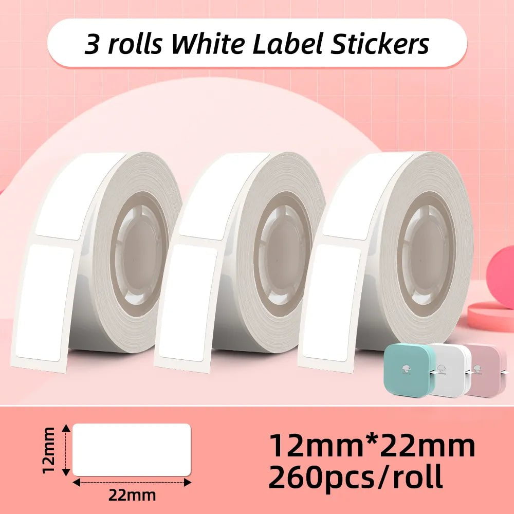 Storazone Only 12x22mm Sticker / CHINA Phomemo Q30 Label Maker Machine Mini Pocket Thermal Label Printer Wireless DIY Sticker Label Machine Various Label Paper