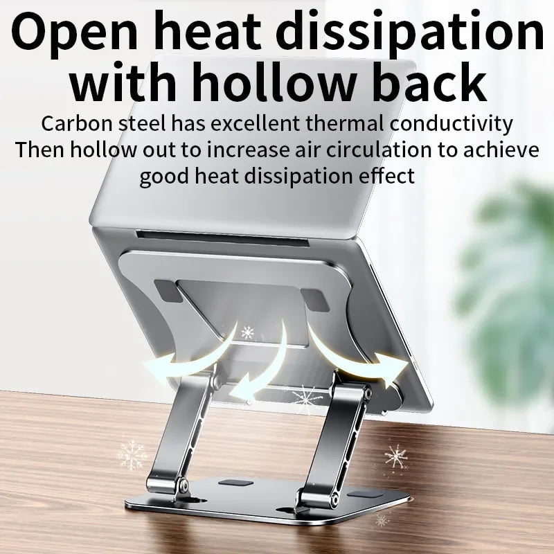 Storazone Phone Tablet Stand Adjustable Aluminum Alloy laptop Tablet up to 17 "Laptop Portable Folding stand Cooling stand support