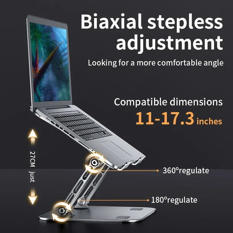 Storazone Phone Tablet Stand Adjustable Aluminum Alloy laptop Tablet up to 17 "Laptop Portable Folding stand Cooling stand support