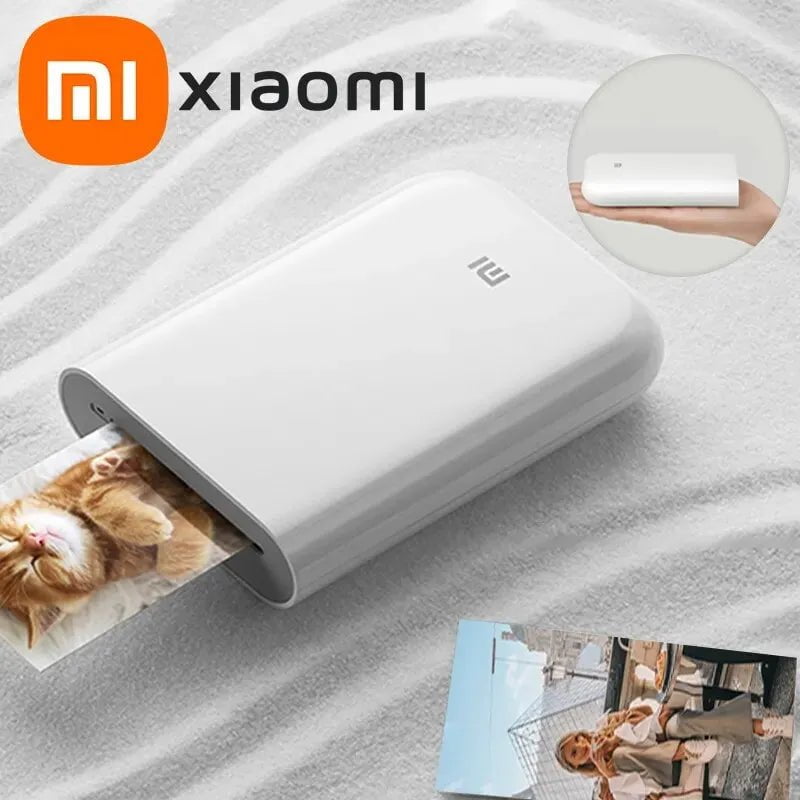 Storazone Photo Printer New Original Portable Mini Xiaomi Pocket Photo Printer Wireless Bluetooth Thermal Print AR Video Mijia ZINK Self-adhesive Color