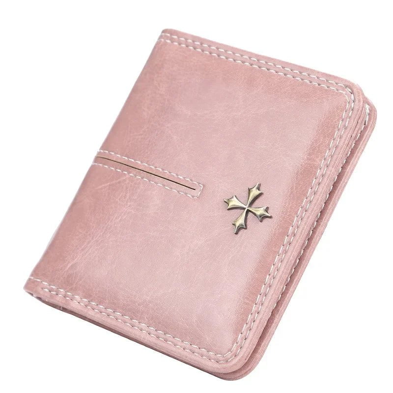 Storazone Pink 1 Women Wallets and Purses PU Leather Money Bag Female Short Hasp Purse Small Coin Card Holders Blue Red Clutch New Women Wallet