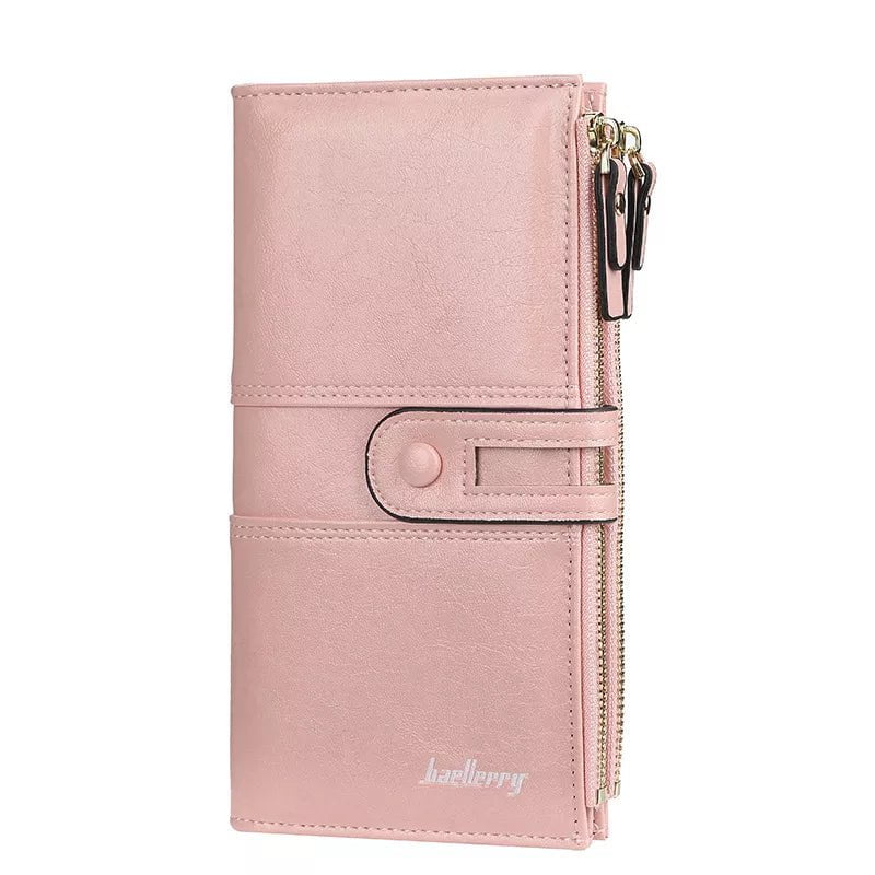 Storazone Pink 2023 Women Wallets Fashion Long PU Leather Top Quality Card Holder Classic Female Purse  Zipper Brand Wallet For Women